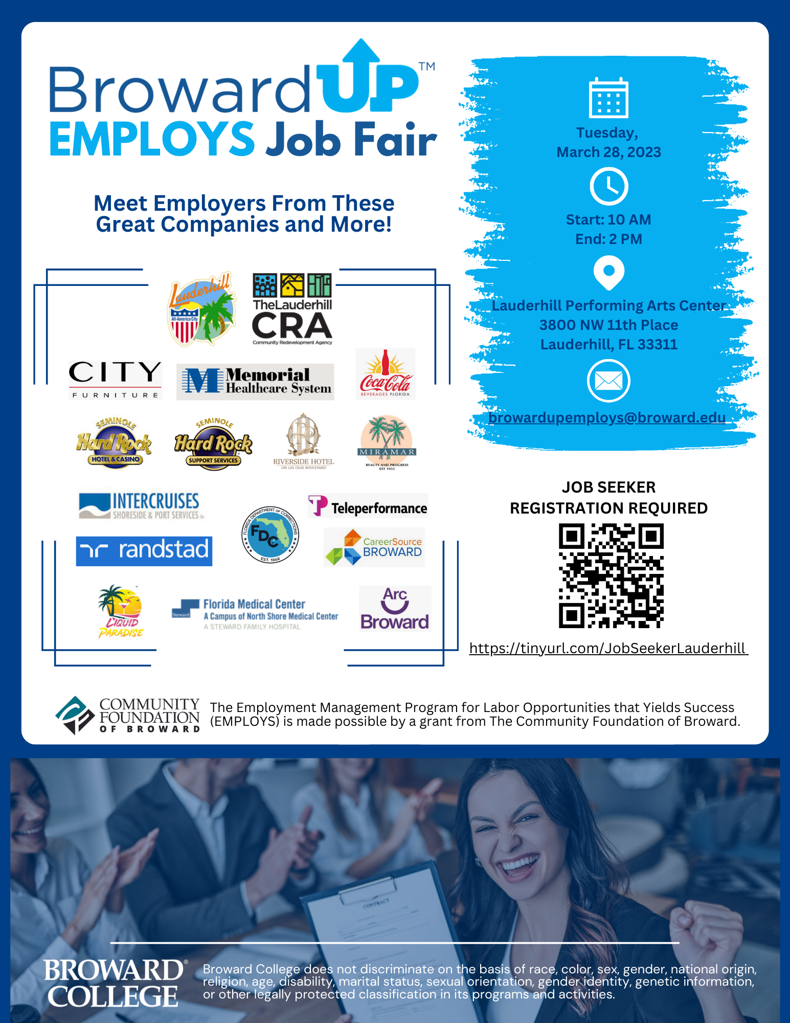 Lauderhill Job Fair Flyer 2023